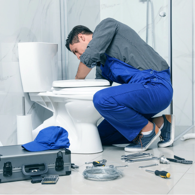 plumber installing new toilet honolulu hi